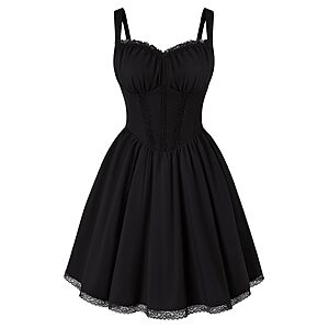 Scarlet Darkness Women's Lace Corset Mini Dress w/ Pocket (Various) $15.47 + Free Shipping w/ Prime or on $35+