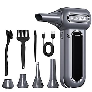 KEPEAK 130000RPM Cordless Electric Air Duster w/ Brushless Motor & 4-Gear Adjustable Speed $23.79 + Free Shipping w/ Prime or on $35+