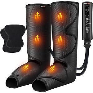 SHINE WELL Air Compression Leg & Foot Massager w/ Heat $50.00 + Free Shipping