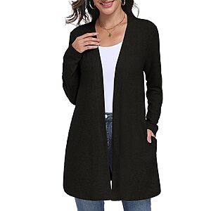 Lepunuo Women's Open Front Knit Cardigan Sweater w/ Pockets (Various) $7.99 + Free Shipping w/ Prime or on $35+