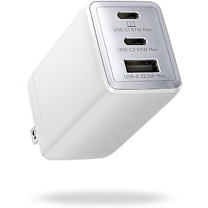 [Prime] 3-Port wegear 67W GaN USB-C Charger w/ Foldable Plug (2 Colors) $11.29 + Free Shipping