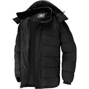 CAMELSPORTS Men's Water-Repellent Windproof Quilted Parka w/ Detachable Hood (Various) $19.99 + Free Shipping w/ Prime or on $35+