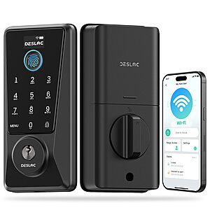 DESLOC WiFi Fingerprint Smart Keypad Door Lock D110 Plus with App Control Front Door Smart Lock $ 45.99 AC at Amazon $45.99