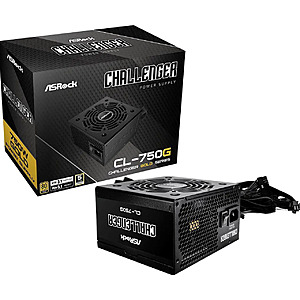 ASRock Challenger CL-750G 750W 80 PLUS Gold Non-Modular ATX 3.1 Power Supply w/ Dual Color 12V-2x6 Cable $49.99 + Free Shipping