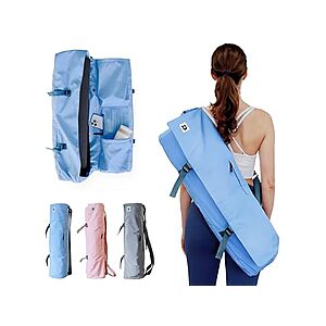 26" Tumaz Yoga Mat Bag w/ Multi-Pocket Storage & Adjustable Shoulder Strap (Blue) $8 + Free Shipping w/ Prime