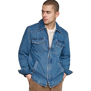 Levi's Men's Denim Filled Shacket (Medium Wash Denim, Size: M, L, 2XL) $29.96 + Free Store Pickup at Macy's or Free Shipping on $39+