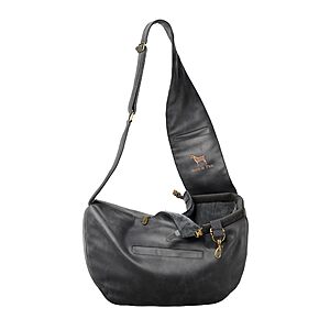 Noah & Paw Dog Sling Carrier for Small Dogs 5-18lb, Dog Sling for Small Dogs and Cats, Dog Carrier with Adjustable Padded Strap, Vegan Leather Lined with Fur, 3X Safety Features, Machine Washable