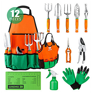 Ukoke 12-Piece Aluminum Garden Tools Set $20.66 + FS w/ orders $35+ or Walmart+