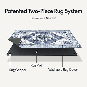 FlexiSpot 2-Piece Boho Washable Indoor Rug w/ Gripper $20 + Fs