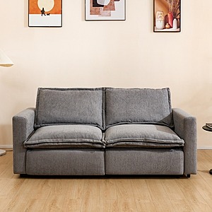 FlexiSpot 81.5" Power Reclining Loveseat w/ Removable Cover (Cream White/Gray）$550 + Free Shipping