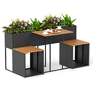 Costway Patio Furniture Set w/ Raised Garden Bed $104 + Free Shipping
