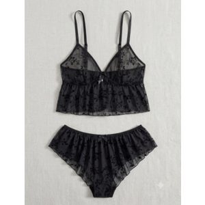 Avidlove Sexy Pajamas for Women Set Sheer Lingerie Set 2 Piece Mesh Cami Shorts Nightwear