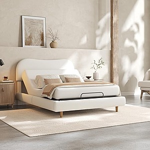 FLEXISPOT Queen Adjustable Upholstered Bed Frame $199.99 + Free Shipping