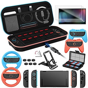 ivoler 21-in-1 Accessories Bundle Kit for Nintendo Switch 2 w/ Carrying Case $15 + FS w/ Prime or orders $35+