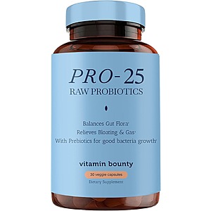 30-Count Vitamin Bounty Pro-25 Probiotics 25 Billion CFU w/ Prebiotics $12 + FS w/ Prime or Orders $35+