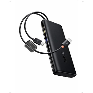 Baseus 100W Portable Laptop Charger w/ Built-in Dual USB-C Cables & Digital Display (20000mAh) $33.29 + Free Shipping w/ Prime or orders $35+