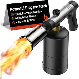 ThermoMaven Propane Blow Torch w/ One-Touch Max Fire $23.90 + Free S&H
