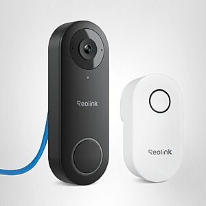 REOLINK Video Doorbell PoE Camera &ndash; 2K IP Security Camera Outdoor with Chime V2, 4:3 Aspect Ratio, 180 Degree Diagonal, 2-Way Talk, Plug & Play, Secured Local Storage - $82