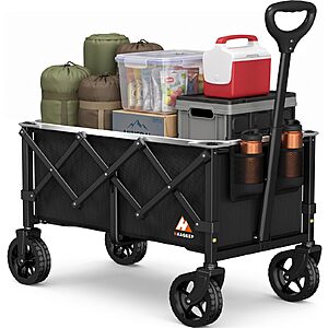 Collapsible Wagon Cart (58"D x 14"W x 22"H) (280lbs capacity) - $29.99