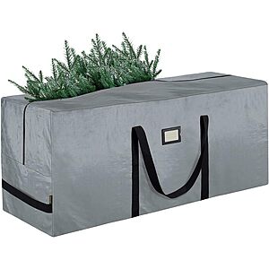BALEINE 7.5 ft Christmas Tree Storage Bag, Heavy Duty Extra Large Artificial Christmas Tree Bag with Reinforced Handles and Dual Zippers Wide Opening (Gray, 7.5 ft)