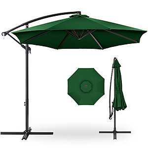 Best Choice Products 10ft Offset Hanging Outdoor Market Patio Umbrella w/ Easy Tilt Adjustment (24 Various Colors) $89.99