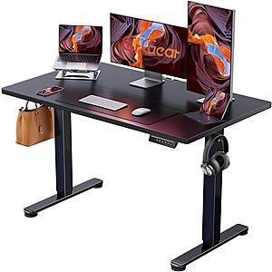 ErGear Height Adjustable Electric Standing Desk, 48 x 24 Inches Sit Stand up Desk, Memory Computer Home Office Desk, Black $94.98
