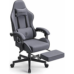 Dowinx Fabric Gaming Chair w/ Massage Lumbar Support $99.99