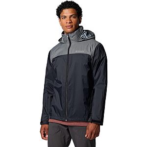 Columbia Men's Glennaker Lake II Rain Jacket (Black / City Grey) $35 @Amazon