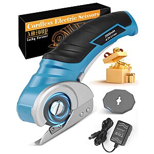 Cardboard Cutter Cordless Electric Scissors - Fathers Day Dad Gifts from Daughter Son, Electric Box Cutter for Cardboard Recycling, Rotary Blade Heavy Duty Carpet Cutting Tools Easter Basket Stuffers