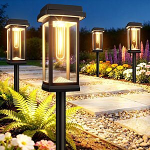 8-Pack TuyLuxe Outdoor Solar Pathway Lights w/ 1000mAh Battery & 15-Hour Runtime $29.23 + Free Shipping