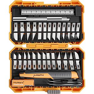 32-Piece MulWark Precision Exacto-Style Hobby Knife Set w/ Blades & Storage Case $11.99 + Free Shipping w/ Prime or on $35+