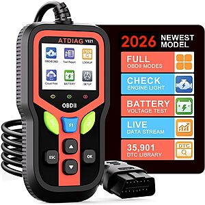 ATDIAG OBD2 Scanner Diagnostic Tool w/ 2.4" Display & More $19.99 + Free Shipping