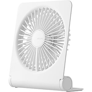 JISULIFE 4500mAh Portable Folding Desk Fan w/ 4 Speed Modes (White) $13.50 + Free Shipping w/ Prime or on $35+