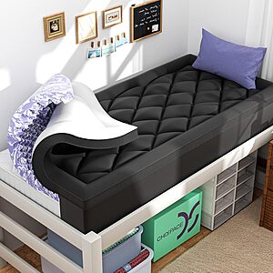 ChiXpace 4" Dual-Layer Gel Memory Foam & Pillow Top Mattress Topper (Various) from $41.99 + Free Shipping
