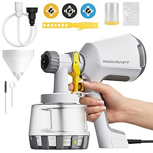 InoKraft 1200ml HVLP Paint Sprayer w/ 3 Brass Nozzles & Cleaning Kit $35.87 + Free Shipping