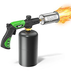 KOACKL Adjustable Flame Propane Torch (Black) $16.99 + Free Shipping w/ Prime or on $35+