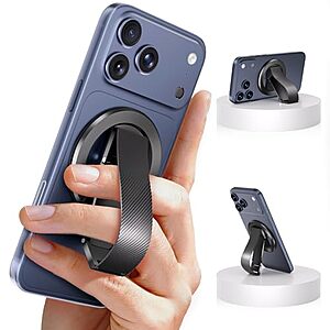 SINCEHOLY MagSafe Magnetic Phone Holder w/ Silicone Finger Strap $6.99 + Free Shipping w/ Prime or on $35+