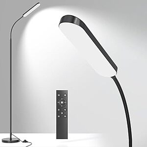 xinp LED Floor Lamp w/ Remote Control & Foot Switch, Dimmable Adjustable Color Temperature & 360&deg; Gooseneck Head $21.41 + Free Shipping w/ Prime or on $35+