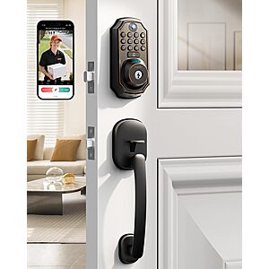 ARPHA 5-in-1 WiFi Smart Deadbolt Lock w/ Camera, Fingerprint & Keypad (Bronze) $64.99 + Free Shipping