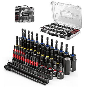 Saker 80-Piece Magnetic Impact Nut Driver Set w/ SAE & Metric Bits, Socket Adapters & Storage Box $33.59 + Free Shipping w/ Prime or on $35+