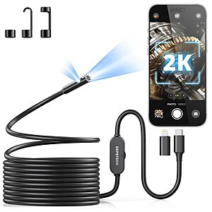 DEPSTECH NTC55 2K 2560&times;1440P Dual-Lens Endoscope Camera $19.42 + Free Shipping w/ Prime or on $35+