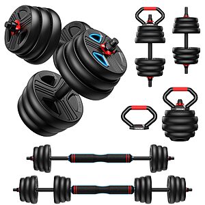 FITPLAM 5-in-1 Adjustable Dumbbell Set (45-Lb Total) $55.99 + Free Shipping