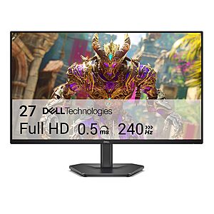 Dell 27 240Hz Gaming Monitor - SE2726HG - 27-inch FHD (1920x1080) 240Hz Display, in-Plane Switching (IPS) Technology, AMD FreeSync Premium T&Uuml;V 3-Star, 2X HDMI, DP at Amazon $109.99