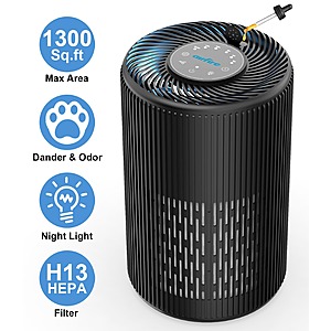 AIRFIRE HEPA Air Purifier for Home up to 1300 Sq.ft $29.59 + Free Shipping