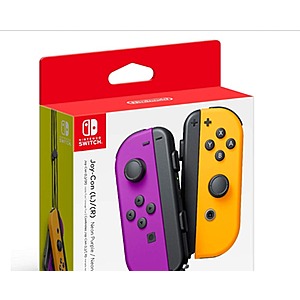 Refurb: Nintendo Switch Joy-Cons (Purple/Orange or Blue/Yellow) $40 + Free S&H w/ Prime