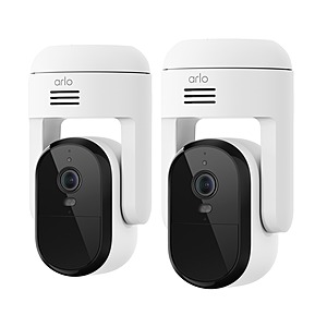 Prime Members: Arlo Essential Pan Tilt 2K Plug-In Security Camera: 2-Cam $59 + Free Shipping