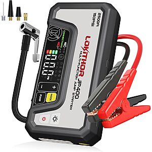 LOKITHOR 12V Portable LOKITHOR 2500A Jump Starter w/ Air Compressor $42.76 + Free Shipping w/ Prime or on $35+