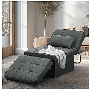 4-in-1 Ainfox Convertible Sleeper Sofa Chair (Dark Gray) $130.19 + Free Shipping