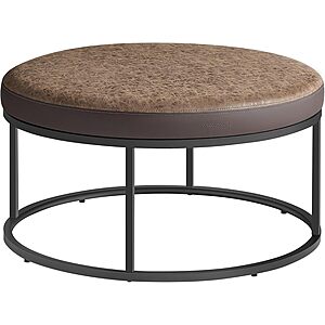 SONGMICS Steel Frame Reversible Top Ottoman (Gray or Walnut Brown) $50 + Free Shipping
