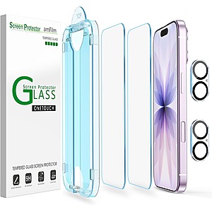 amFilm OneTouch Screen Protectors for iPhone 18/17/16/15/14/13 Starting $4.99 + Free Shipping w/ Prime or orders $35+